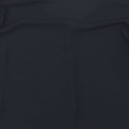 Marks & Spencer Womens Black Polyester Basic Blouse Size 8 V-Neck