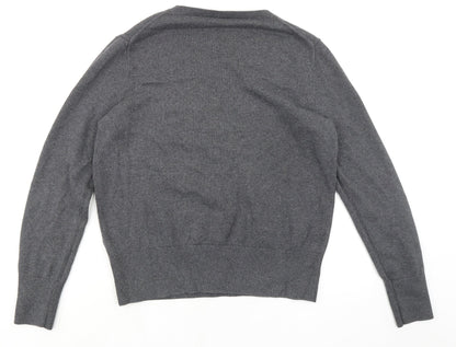 Gap Womens Grey Round Neck Cotton Pullover Jumper Size L Pullover - Love