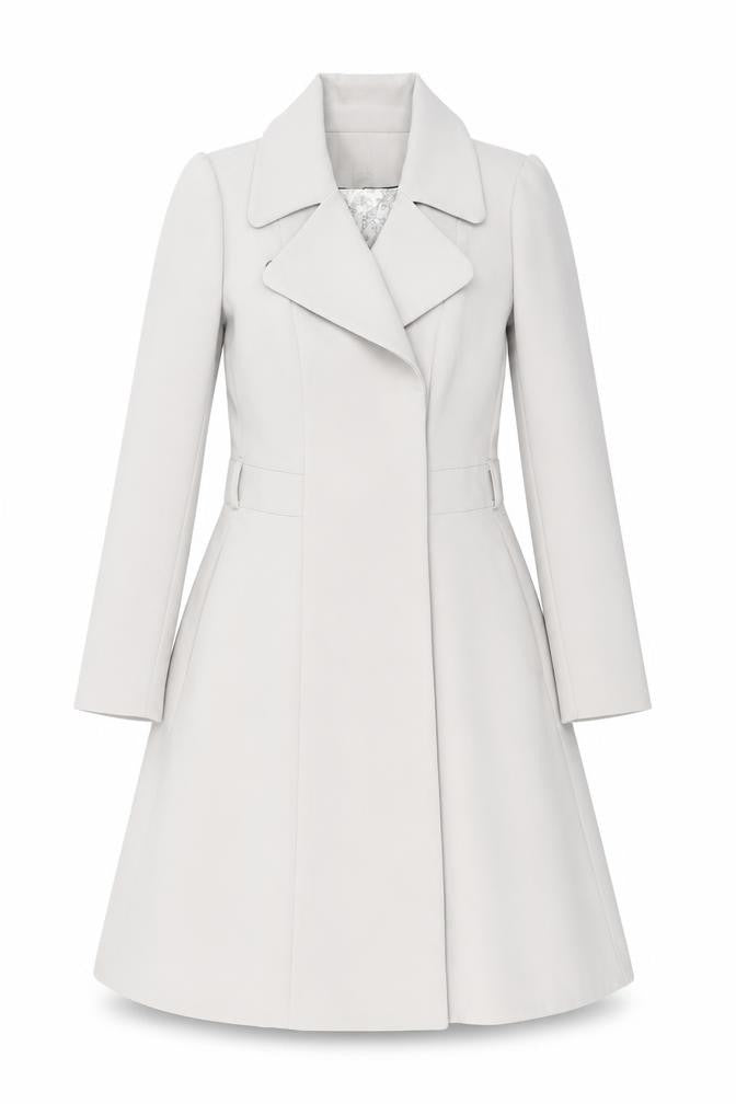 H&M Womens Grey Overcoat Coat Size 10 Button