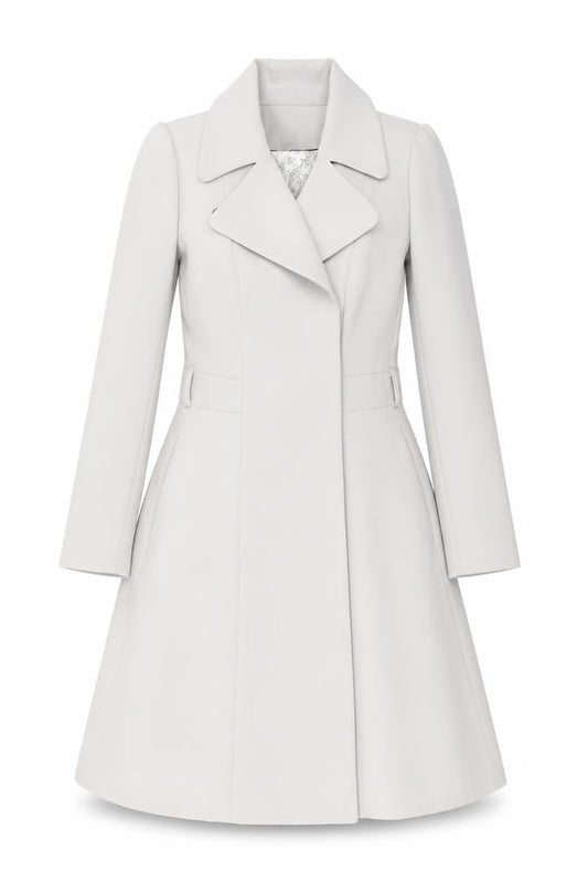 H&M Womens Grey Overcoat Coat Size 10 Button