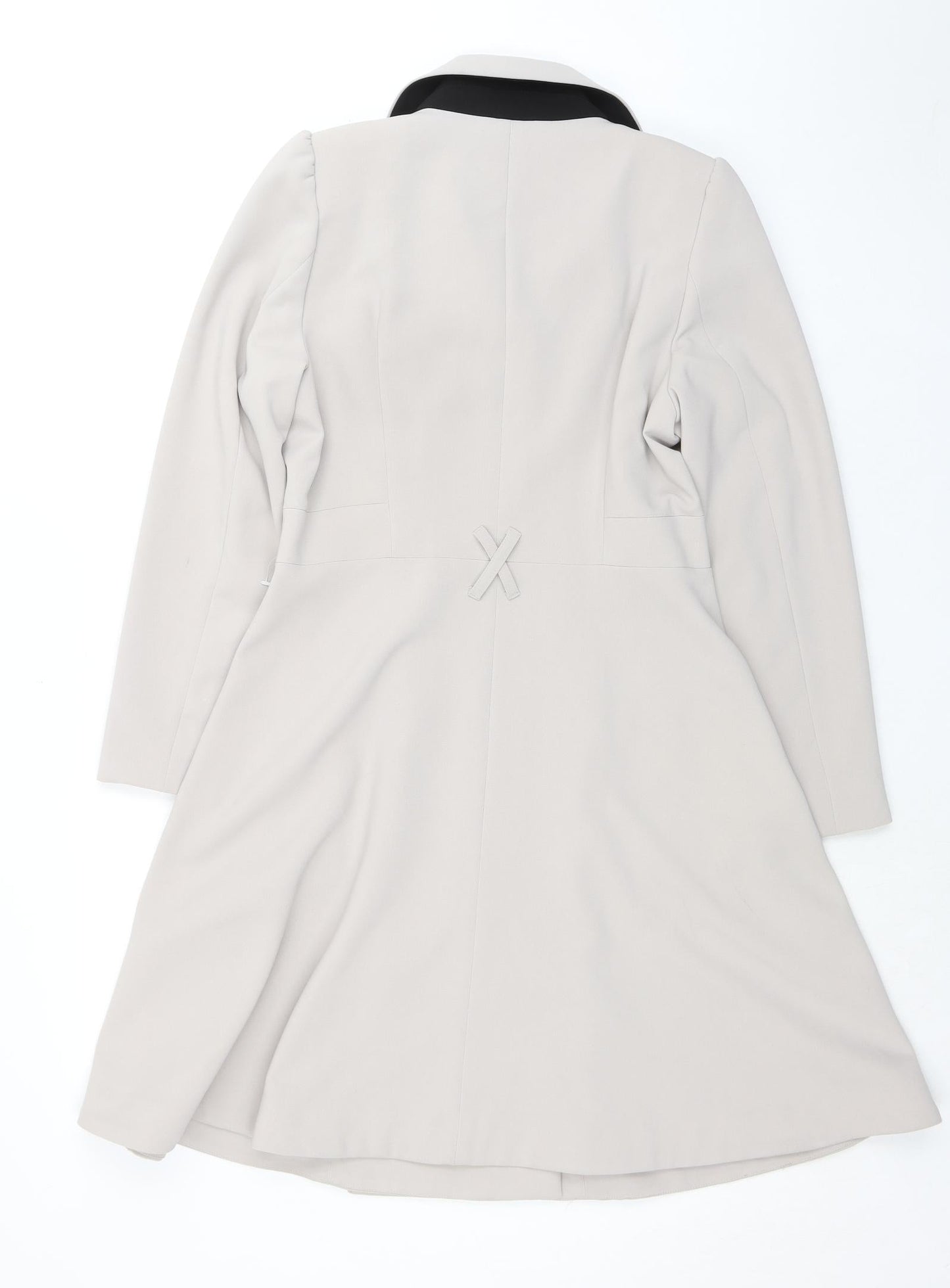 H&M Womens Grey Overcoat Coat Size 10 Button