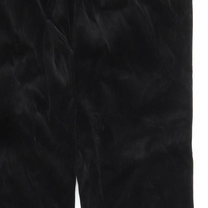 Gap Womens Black Cotton Trousers Size 30 L29 in Regular Zip