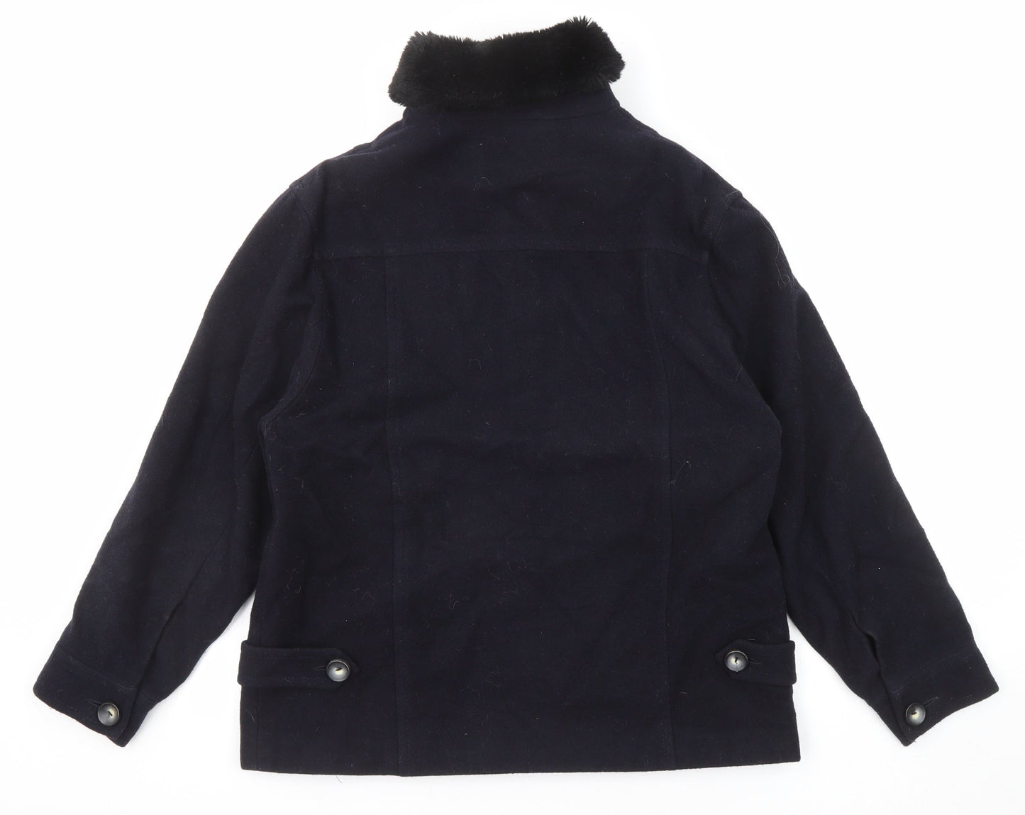 Charlotte Halton Womens Blue Jacket Size 12 Zip