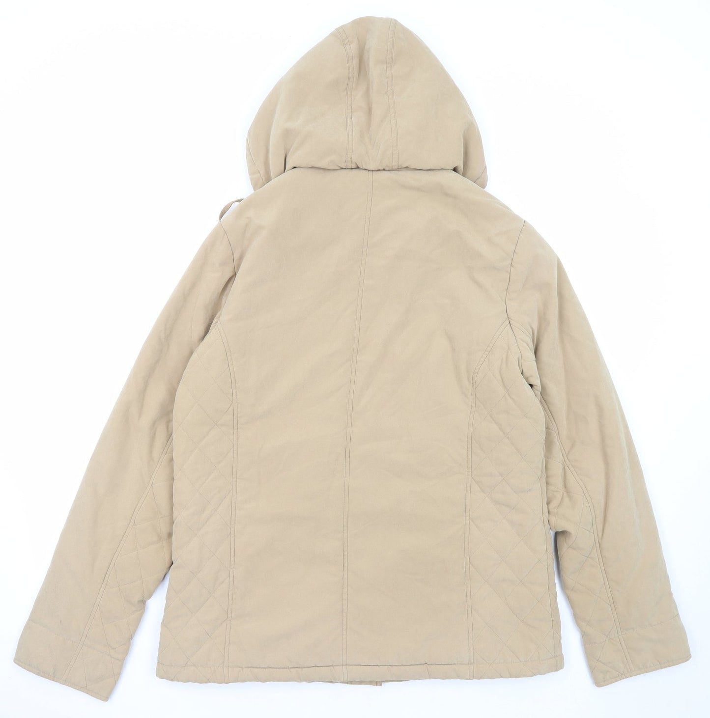 Klassik Womens Beige Jacket Coat Size 14 Zip