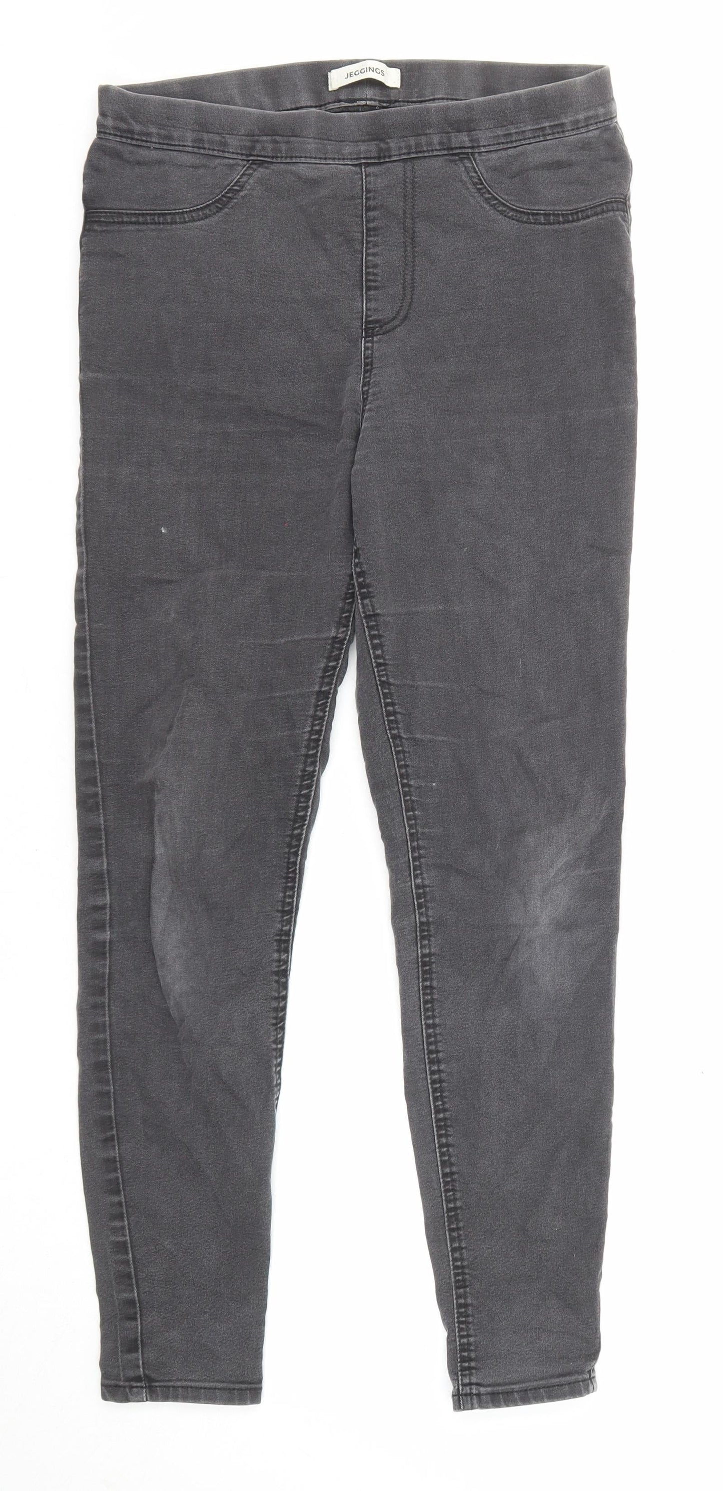 Marks and Spencer Womens Black Cotton Jegging Jeans Size 10 L26 in Regular
