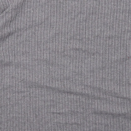 Design History Womens Grey Round Neck Polyester Pullover Jumper Size 20