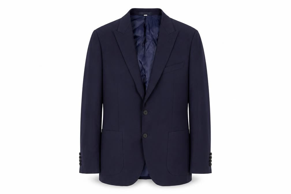 Marks & Spencer Mens Blue Wool Jacket Suit Jacket Size 42 Regular