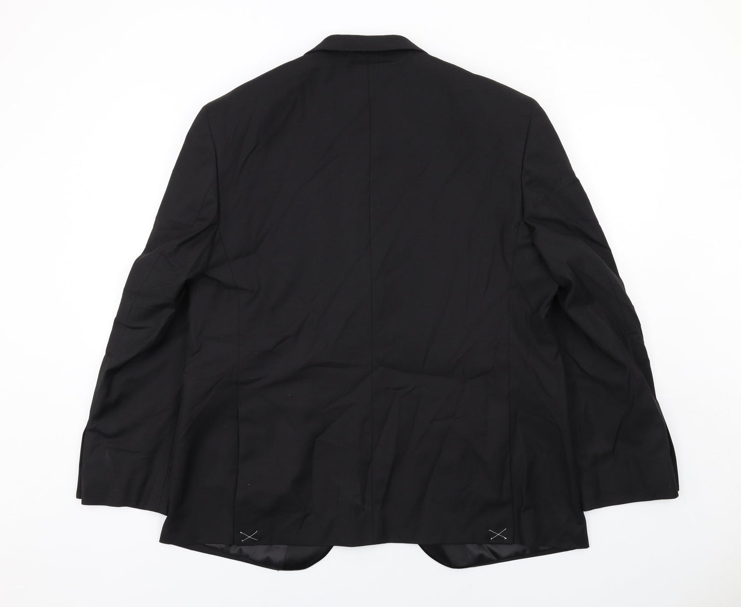 Marks and Spencer Mens Black Polyester Tuxedo Suit Jacket Size 44 Regular