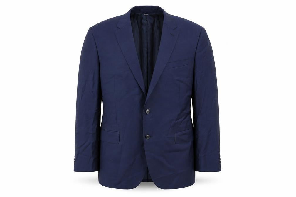Marks & Spencer Mens Blue Wool Jacket Suit Jacket Size 46 Regular