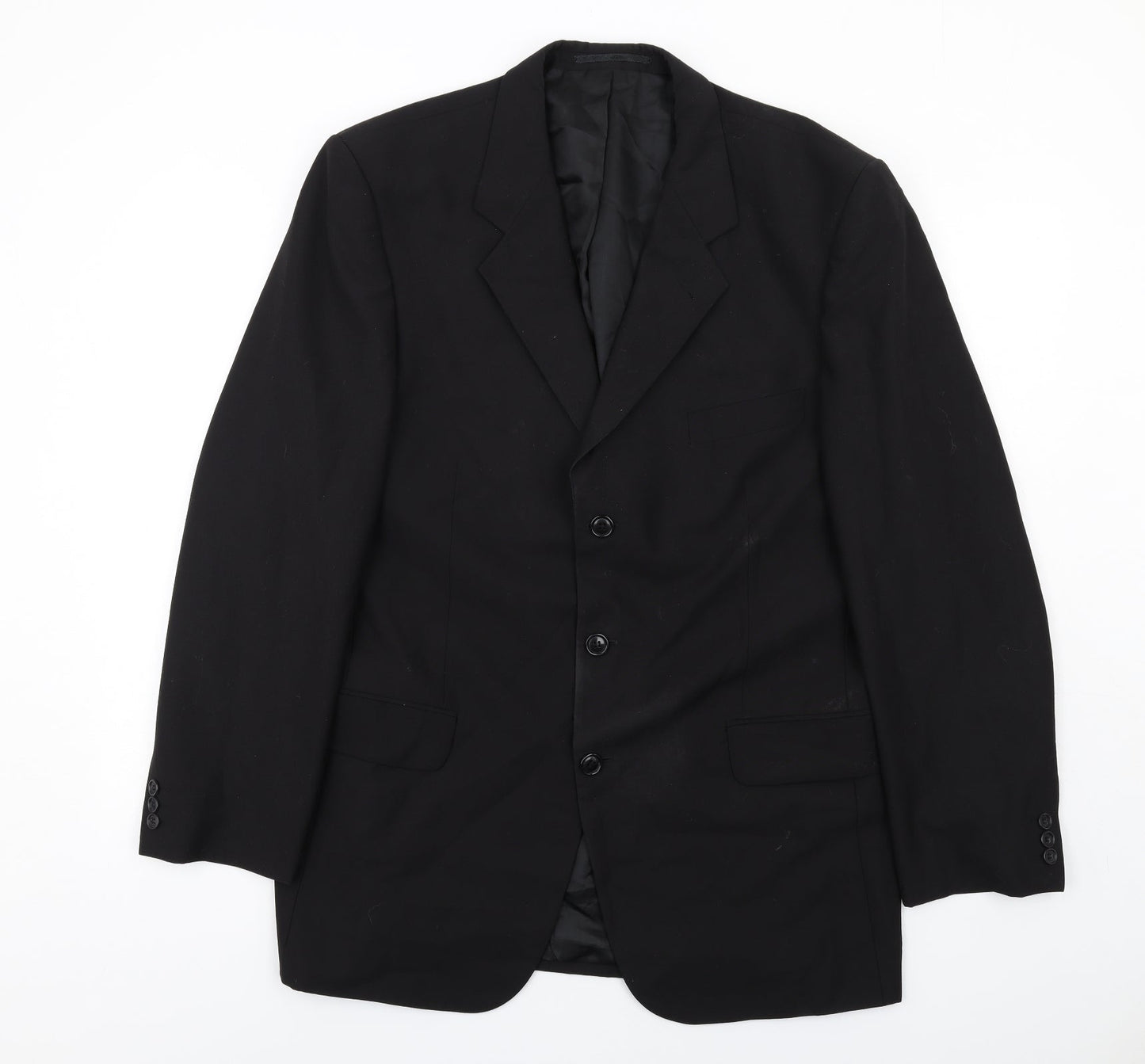 Copperstone Mens Black Polyester Jacket Suit Jacket Size 42 Regular