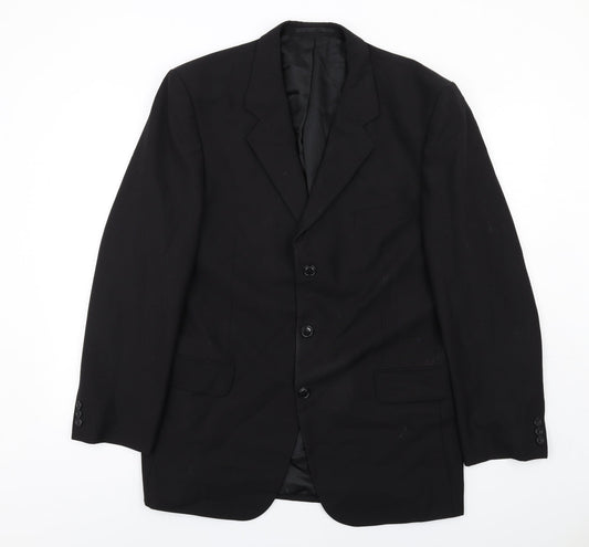 Copperstone Mens Black Polyester Jacket Suit Jacket Size 42 Regular