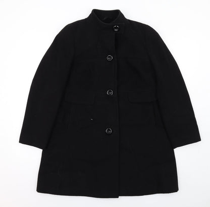 Marks & Spencer Womens Blue Overcoat Jacket Size 14 Button