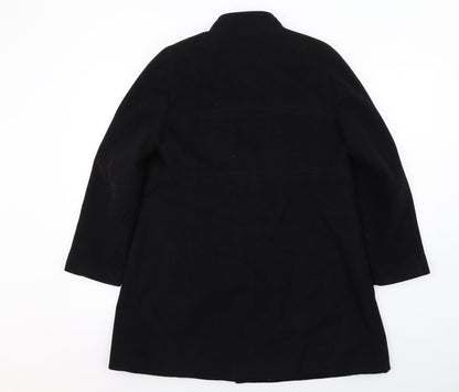 Marks & Spencer Womens Blue Overcoat Jacket Size 14 Button
