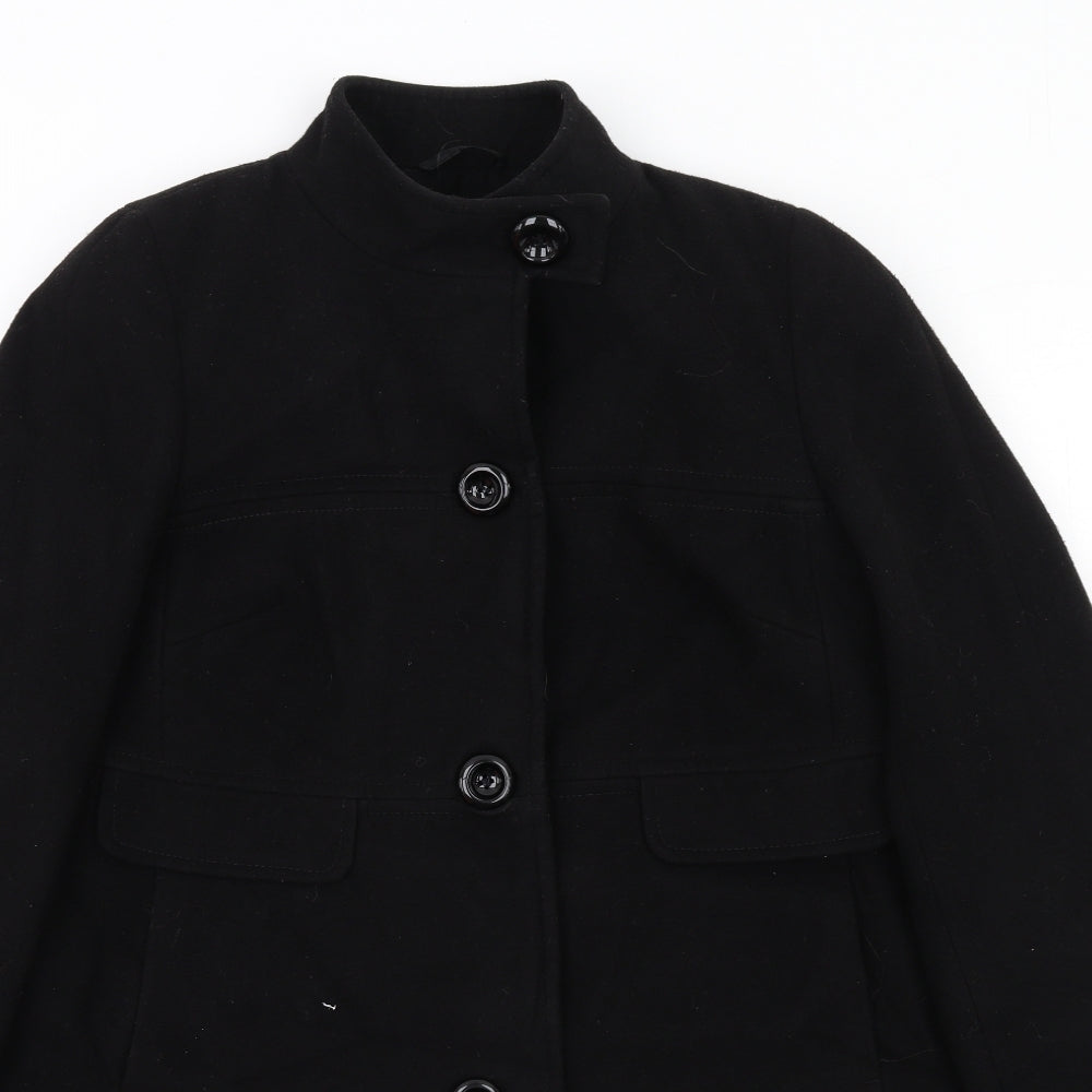 Marks and Spencer Womens Blue Overcoat Jacket Size 14 Button