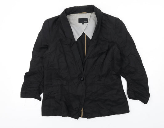 NEXT Womens Black Jacket Blazer Size 12 Button