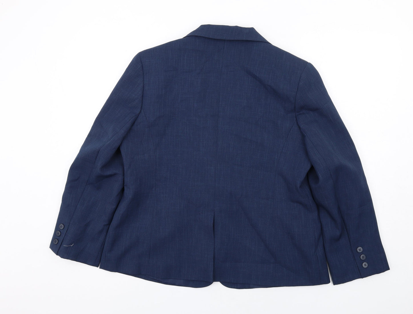 Ellie Louise Womens Blue Polyester Jacket Suit Size 16