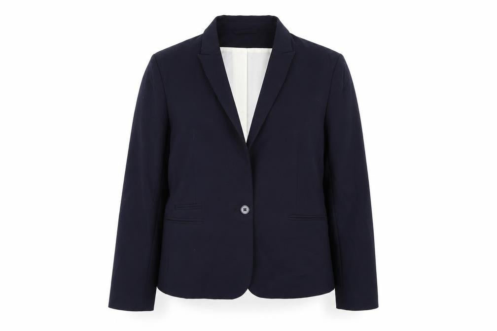 H&M Womens Blue Polyester Jacket Blazer Size 18