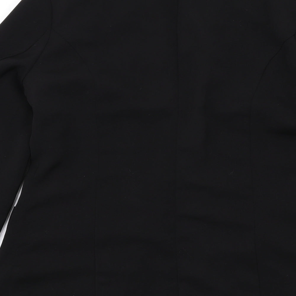 River Island Womens Black Polyester Jacket Blazer Size 8