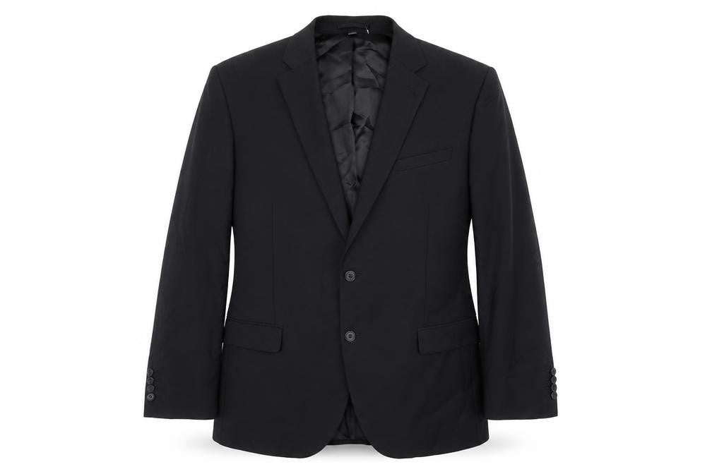 Marks & Spencer Mens Black Polyester Jacket Suit Jacket Size 44 Regular