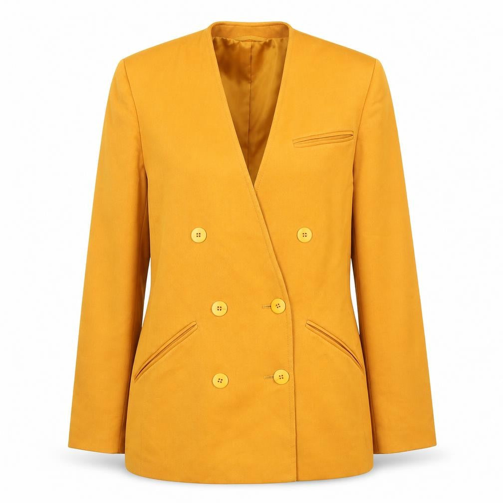 Planet Womens Yellow Jacket Blazer Size 8 Button