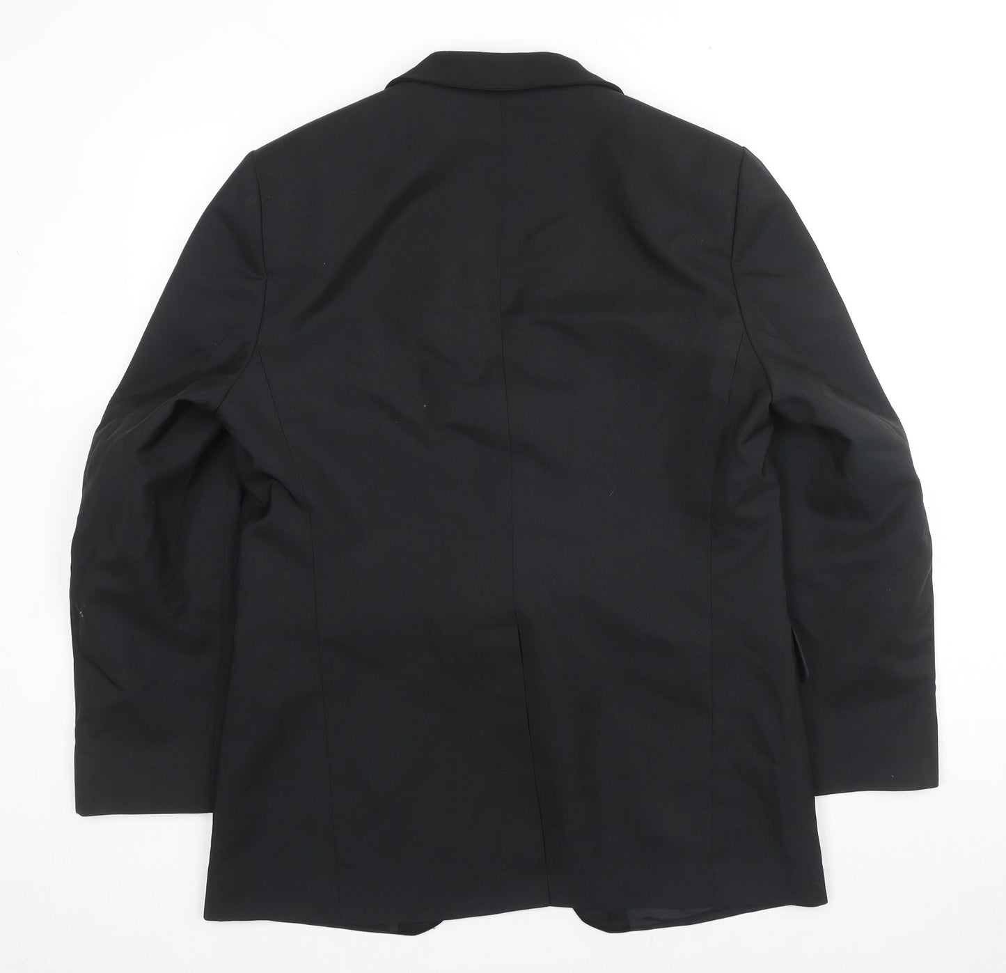 Burton Mens Black Polyester Tuxedo Suit Jacket Size 42 Regular