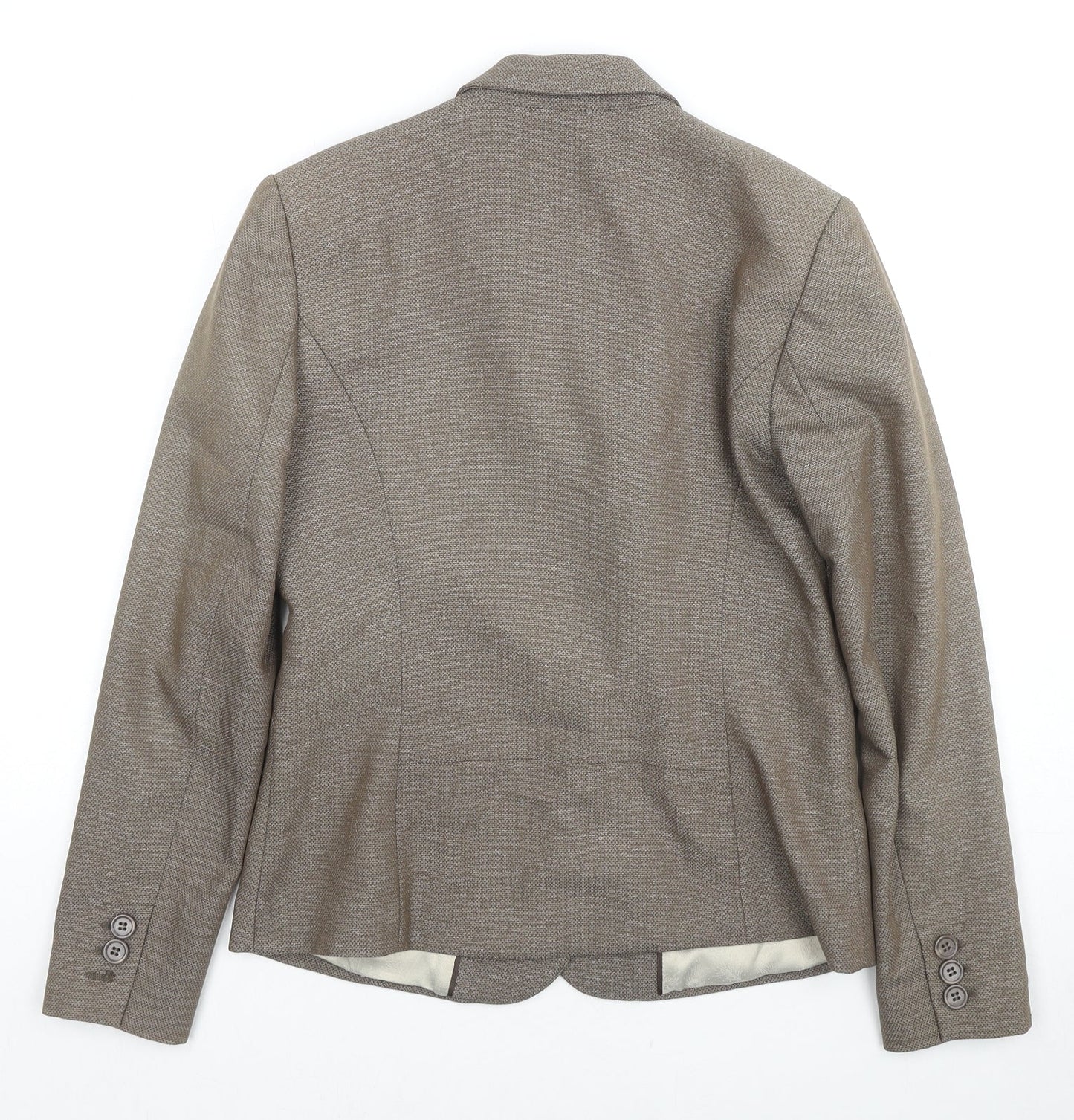 NEXT Womens Brown Polyester Jacket Blazer Size 10