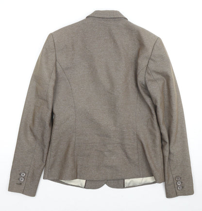 Next Womens Brown Polyester Jacket Blazer Size 10