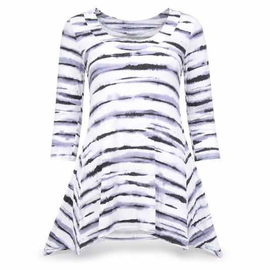 Wallis Womens Multicoloured Tie Dye Viscose A-Line Size S Scoop Neck Pullover