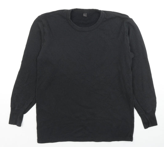 Marks and Spencer Womens Black Cotton Pullover Sweatshirt Size S Pullover