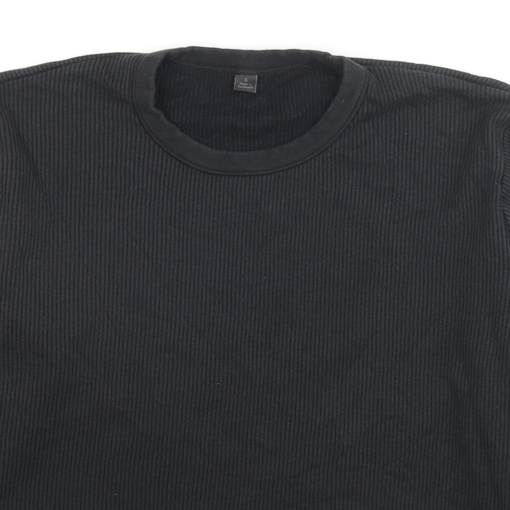 Marks and Spencer Womens Black Cotton Pullover Sweatshirt Size S Pullover