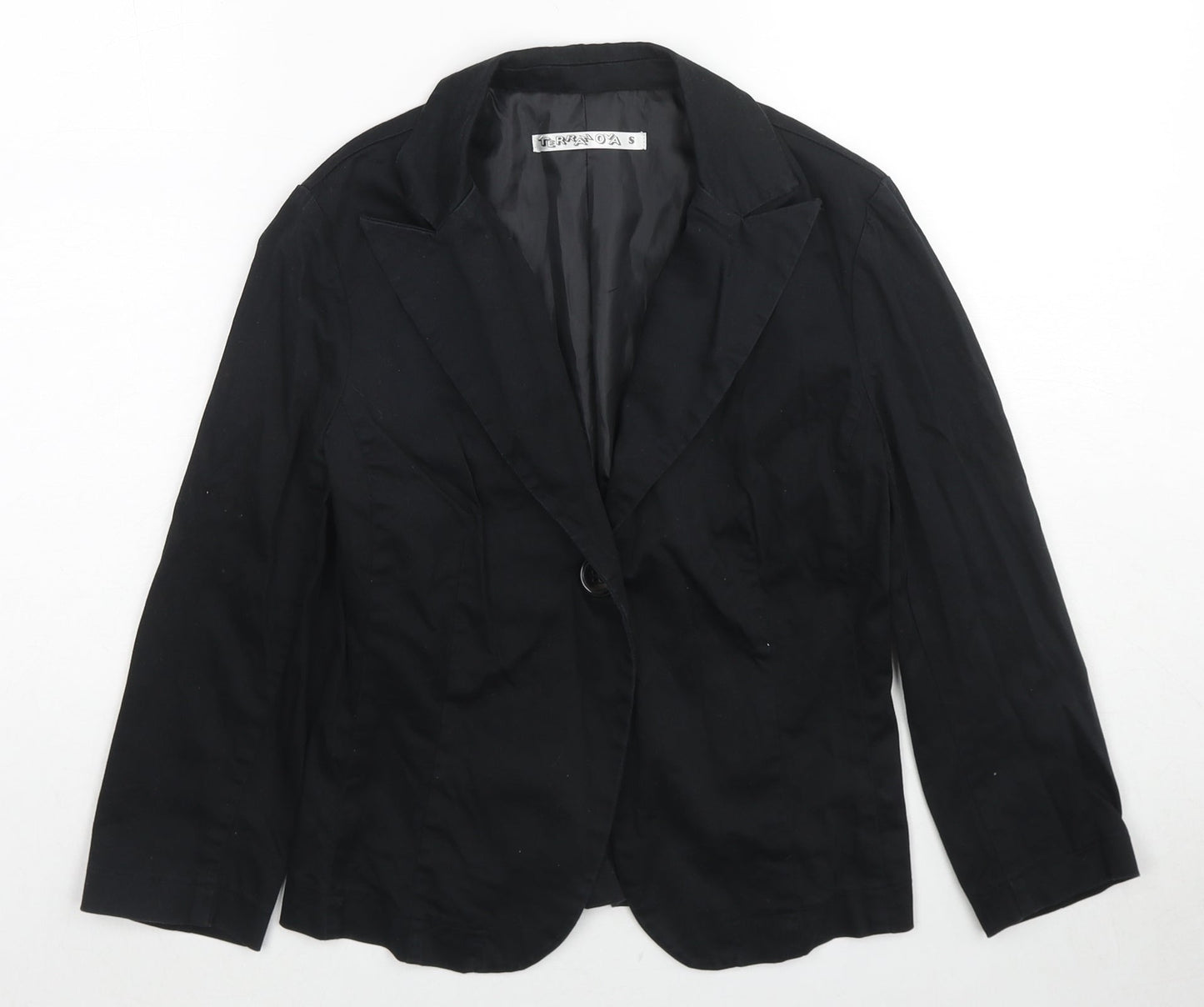 Terranova Womens Black Jacket Blazer Size S Button