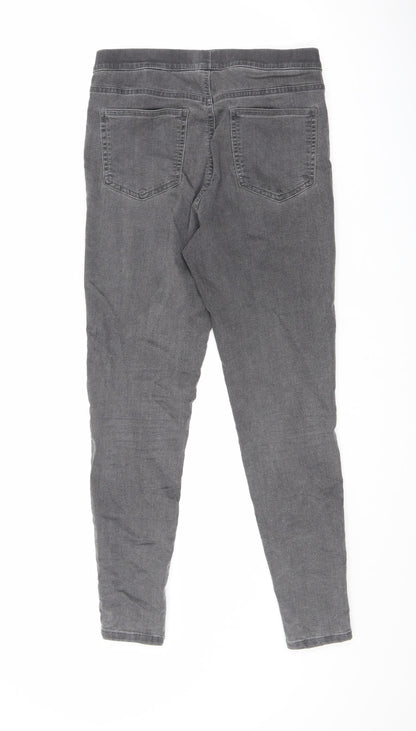 Marks & Spencer Womens Grey Cotton Jegging Jeans Size 10 L26.5 in Regular