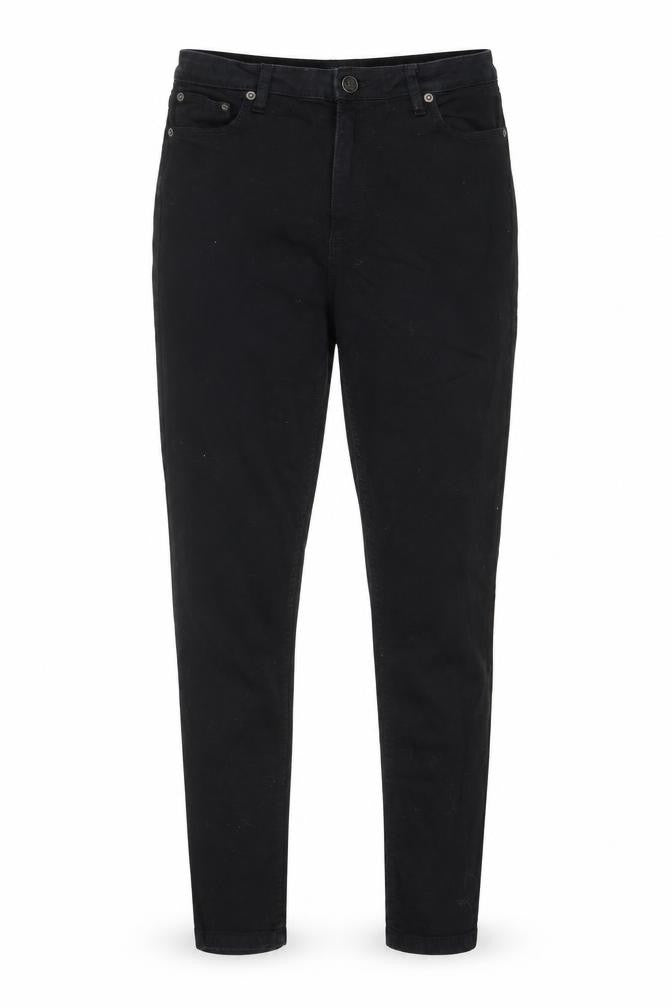 John Lewis Womens Black Cotton Skinny Jeans Size 12 L27.5 in Regular Zip