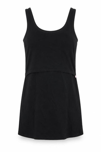 Boob Womens Black Cotton Basic Tank Size S Scoop Neck