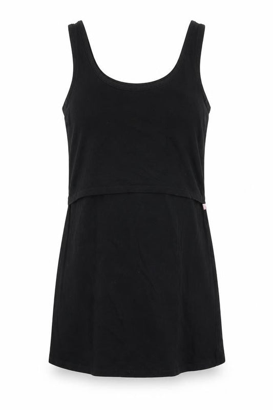 Boob Womens Black Cotton Basic Tank Size S Scoop Neck