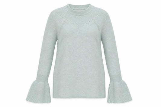 Warehouse Womens Green Round Neck Polyamide Pullover Jumper Size 8