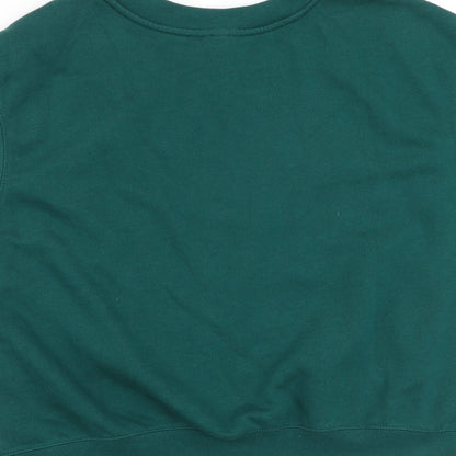 H&M Womens Green Cotton Pullover Sweatshirt Size L Pullover