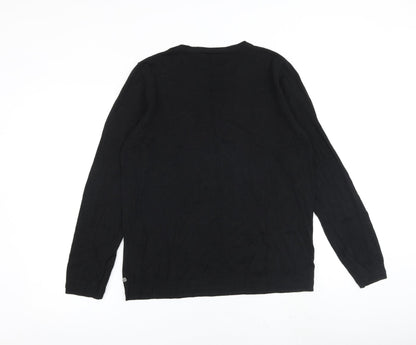 Back view of Cecil women’s black round neck cotton jumper, size L