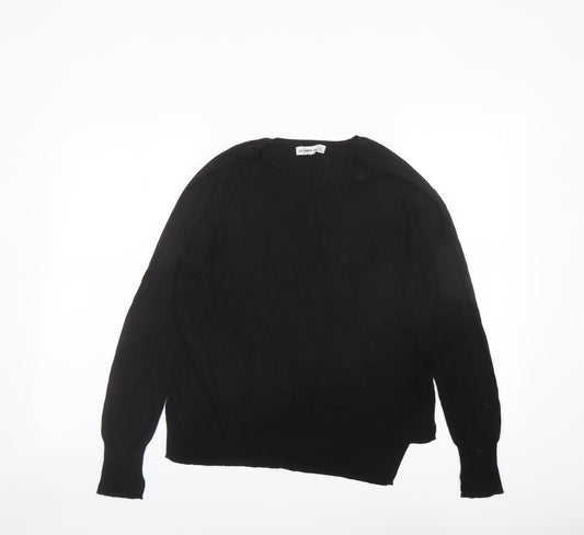 Zara Womens Black Round Neck Acrylic Pullover Jumper Size M