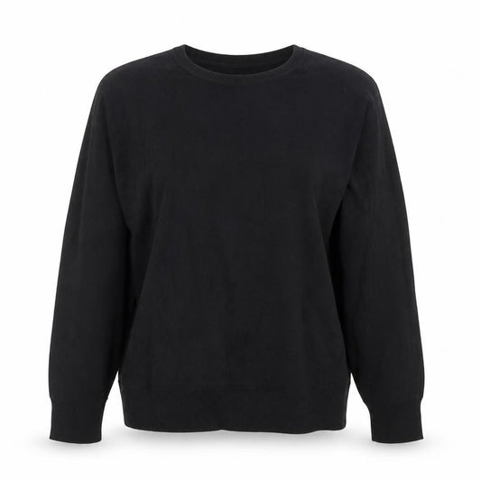 Zara Womens Black Round Neck Acrylic Pullover Jumper Size M