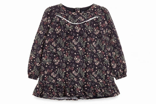 The Prairie Girls Multicoloured Floral Viscose Trapeze & Swing Size 7 Years Round Neck Button