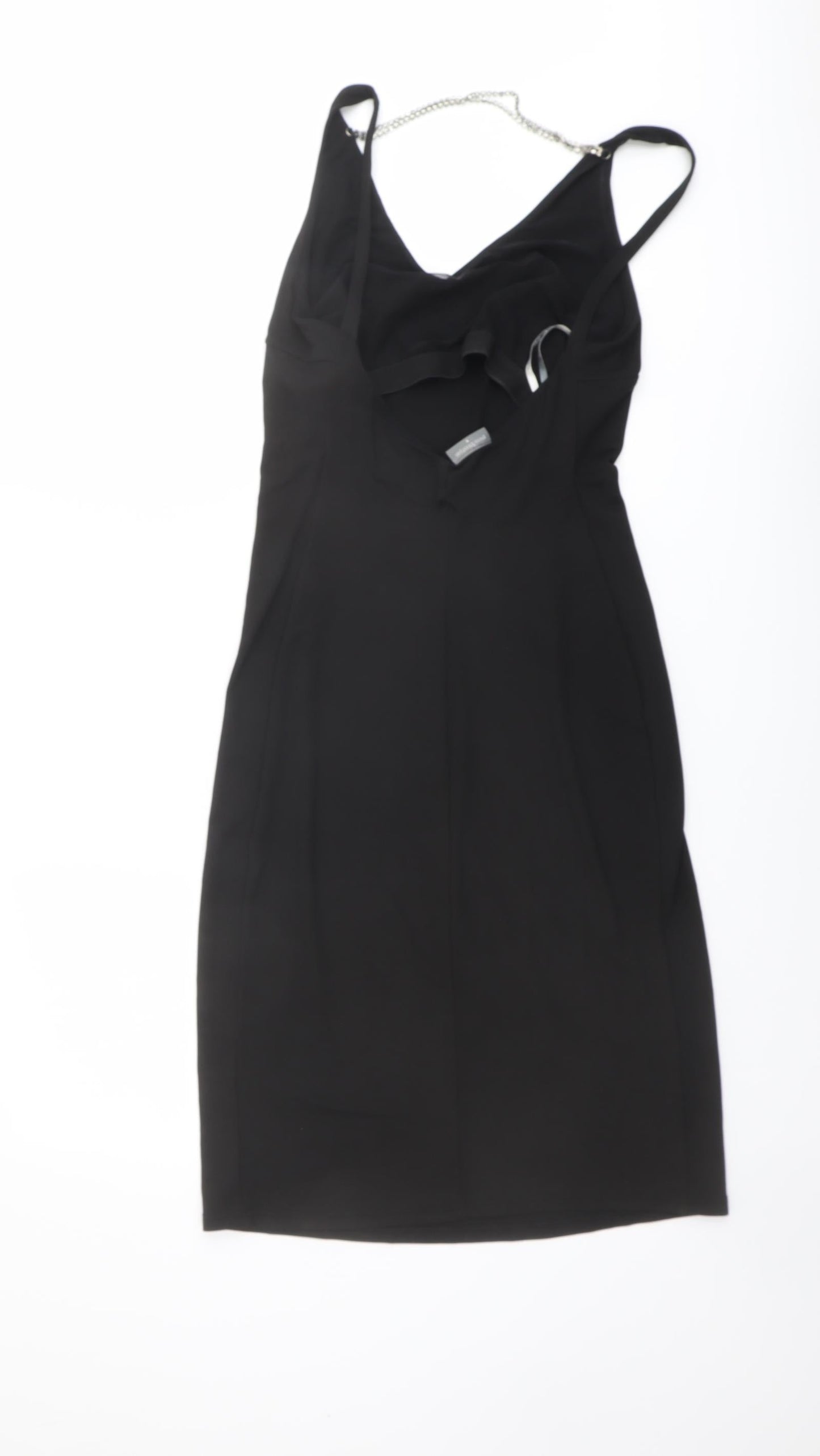 Press & Bastyan Womens Black Polyester A-Line Size 8 Scoop Neck Pullover