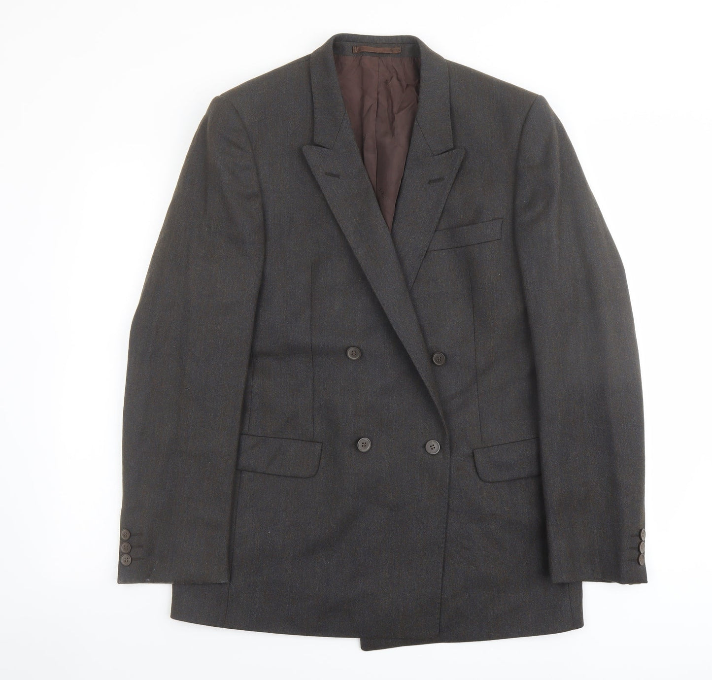 Fariani Mens Brown Polyester Jacket Suit Jacket Size 40 Regular