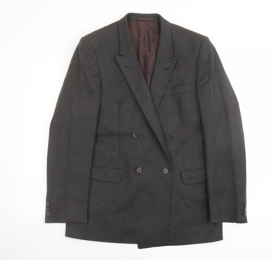 Fariani Mens Brown Polyester Jacket Suit Jacket Size 40 Regular