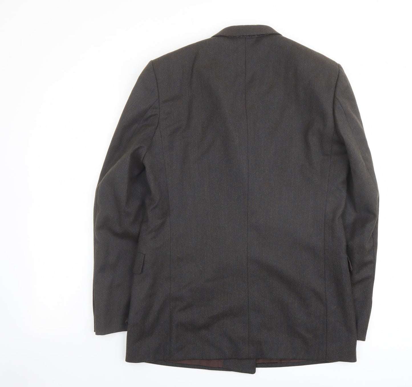 Fariani Mens Brown Polyester Jacket Suit Jacket Size 40 Regular