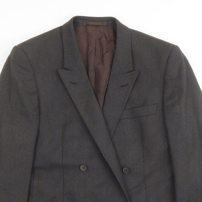 Fariani Mens Brown Polyester Jacket Suit Jacket Size 40 Regular