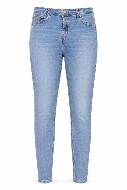 Topshop Womens Blue Cotton Skinny Jeans Size 26 in L26 in Regular Button