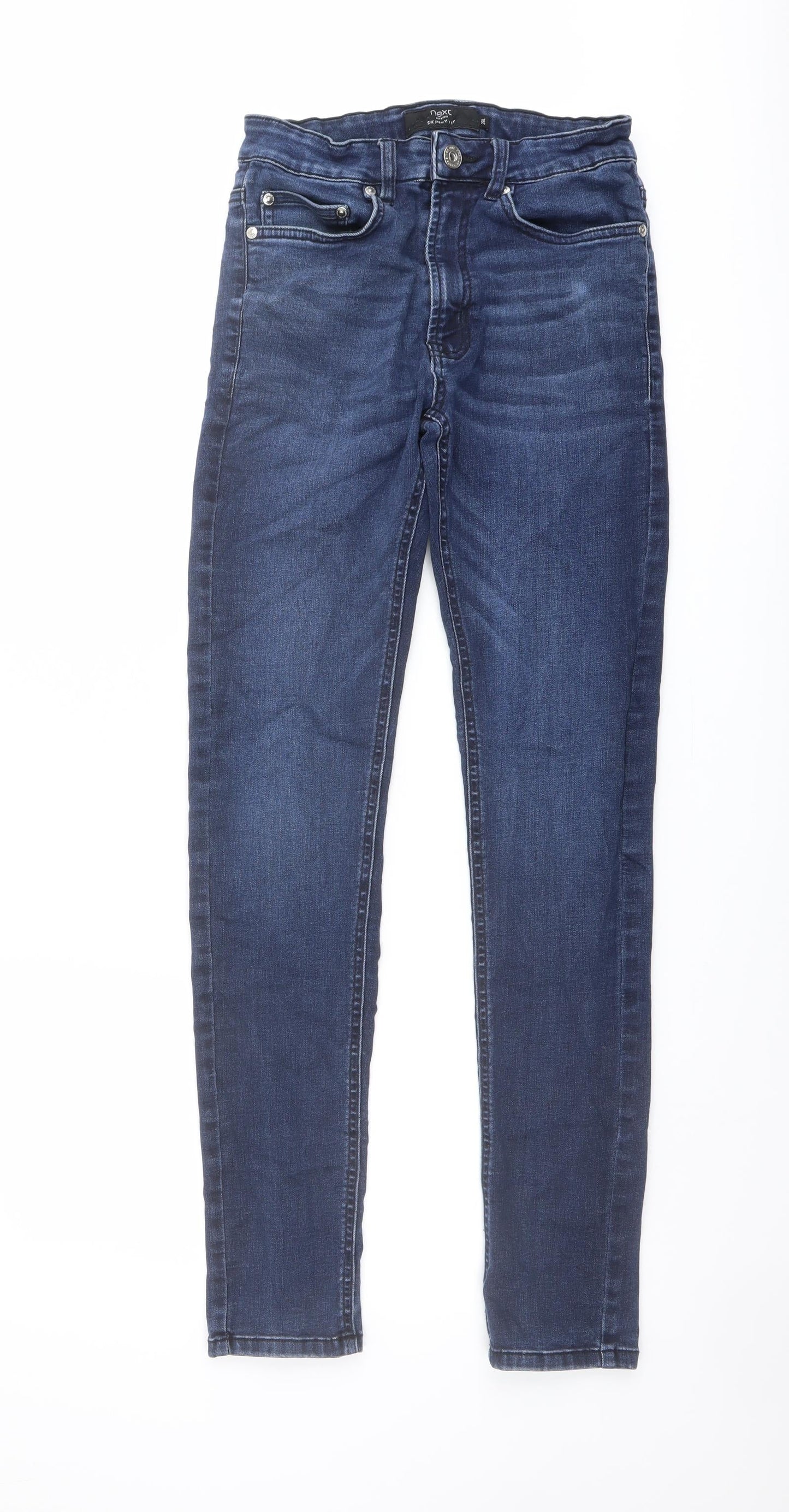 NEXT Mens Blue Cotton Skinny Jeans Size 27 in L33 in Regular Button