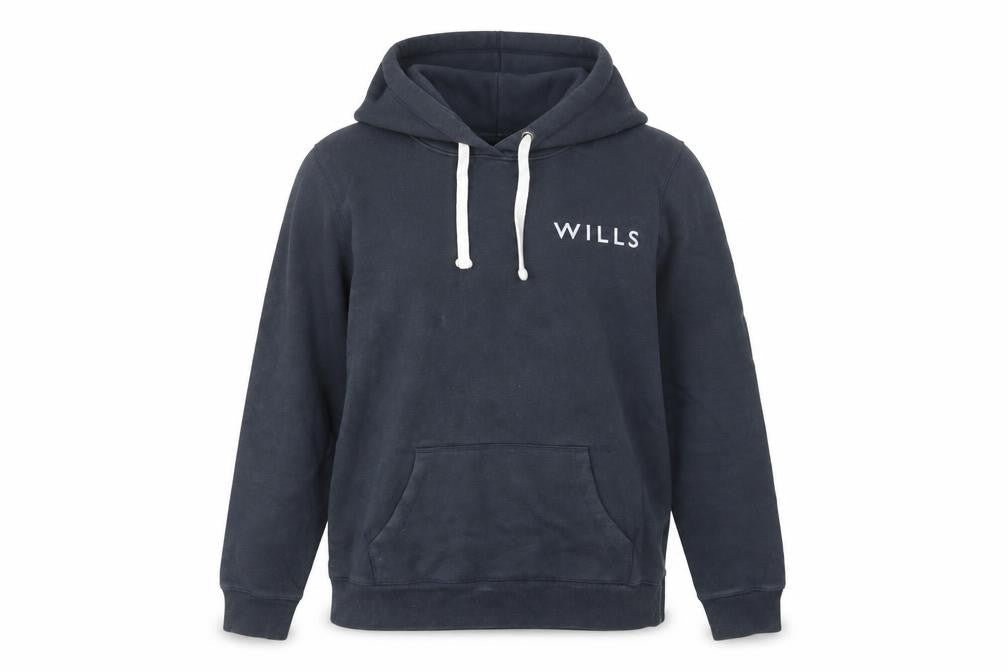 Jack Wills Womens Blue Cotton Pullover Hoodie Size 8 Pullover - Front & Back Logo Drawstring Pocket