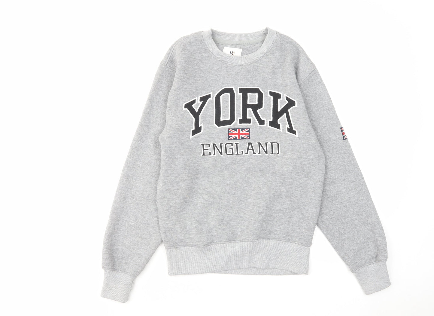 British Souvenirs Mens Grey Cotton Pullover Sweatshirt Size XS - York England
